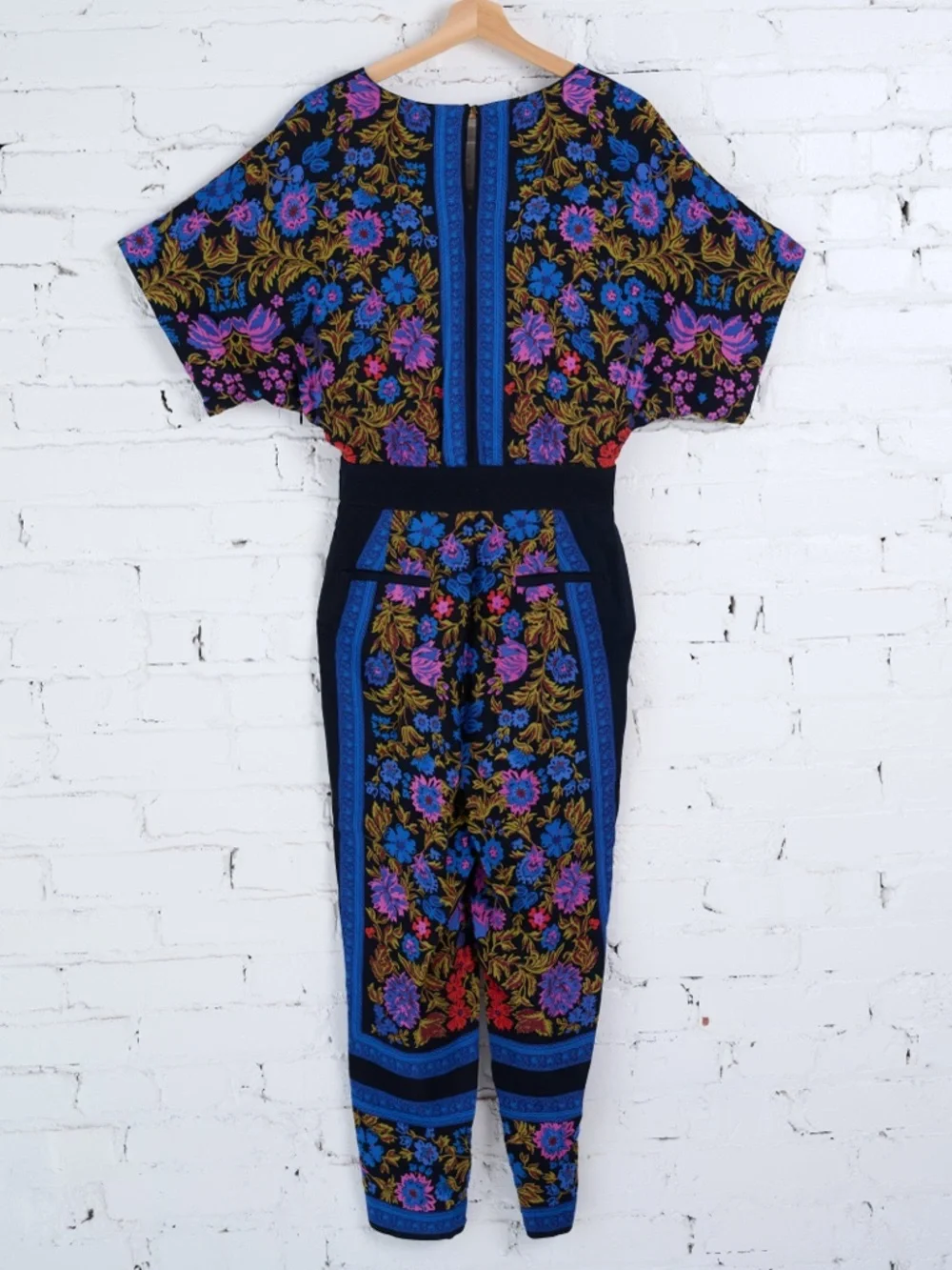 Anthropologie ett:TWA Scarf-printed Jumpsuit sz 4 PETITE - Picture 5 of 14